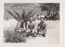 Affectionate Handsome Young Men Shirtless Muscular Bulge Trunks Beach Gay Int