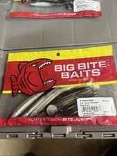 BIG BITE BAITS 3.5" CAIN THUMPER. 8 PACK PRO SERIES. BITE JUICE. REEL SHAD color