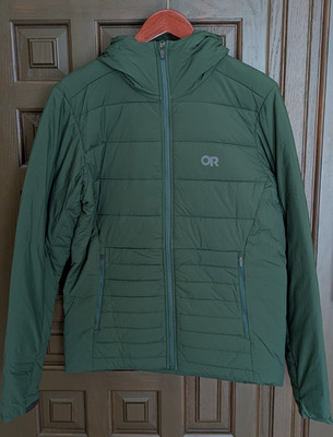 OUTDOOR RESEARCH Shadow Insulated Full Zip Hoodie Jacket, Green, Size S -NEW