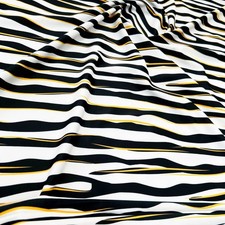 Zebra Animal Print Spandex Fabric 4-way Stretch 60"wide by the Yard for Swimwear