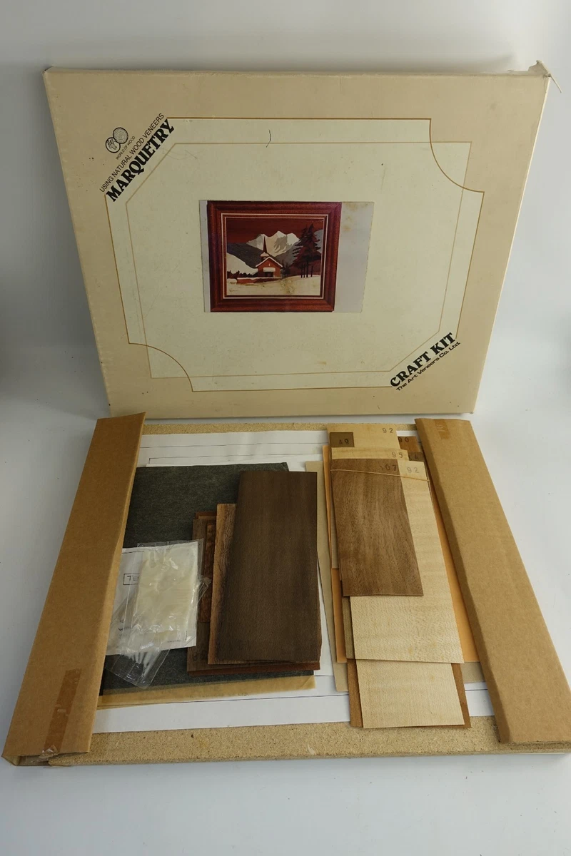 Juego de marquetería vintage World of Wood kit de carpintería 502 "escena alpina" envío y devolución gratuitos