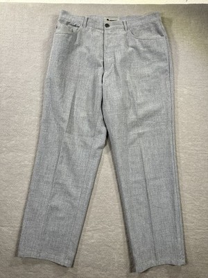 Alberto Comfort Fit Mens 52 Gray Relaxed Dress Pants Tom Ceramica