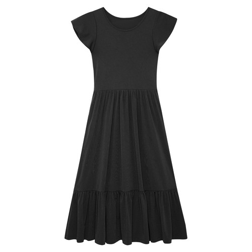 Niños Niñas Vestidos Bohemio Uso Diario Bolsillos Maxi Vestido Vacaciones Volantes - Imagen 18 de 118