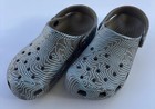 CROCS Topographic Classic Blue Swirl Lines Mens 8 - Very Good Condition