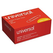 UNIVERSAL JUMBO SMOOTH PAPER CLIPS 100/BOX UNV72220BX