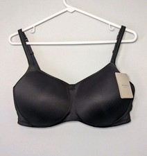 NEW Amoena 42D Mara Non Wired Soft Padded Pocketed Mastectomy Bra BLACK Comfort