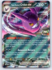 Team Rocket's Crobat ex 122/182 Double Rare Destined Rivals Pokemon Holo NM