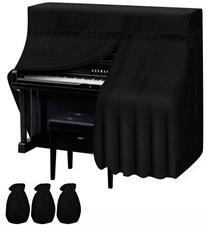 TINDTOP Upright Piano Cover, Velvet Full Dustproof Moistureproof Piano Cover ...
