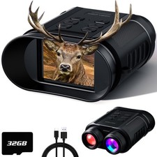 Night Vision Goggles - 5W Upgraded 4K HD IR Binoculars - 8X Digital Zoom, Rec...