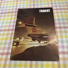 Vintage Hawker Siddeley Trident Aircraft Advertising Brochure BEA