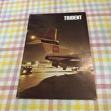 Vintage Hawker Siddeley Trident Aircraft Advertising Brochure BEA