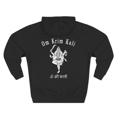Om Krim Kali Goddess Kali Back Print Hoodie | Hindu Mythology Mantra Hoodie
