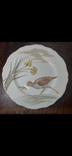 ASSIETTE en FAIENCE DE LUNEVILLE  « LES GRANDS OISEAUX » DECOR POLYCHROME