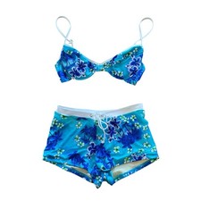 Vintage 90s y2k floral bikini set boy shorts