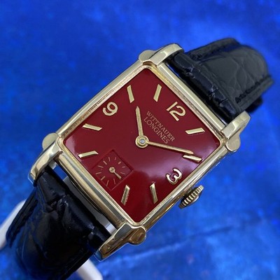 Vintage 1950 s Man s WITTNAUER LONGINES Revue Stunning Dial Serviced & WARRANTY