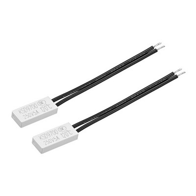 2Pcs Thermostat 120  NC 5A Plastic Temperature Control Switch Controller