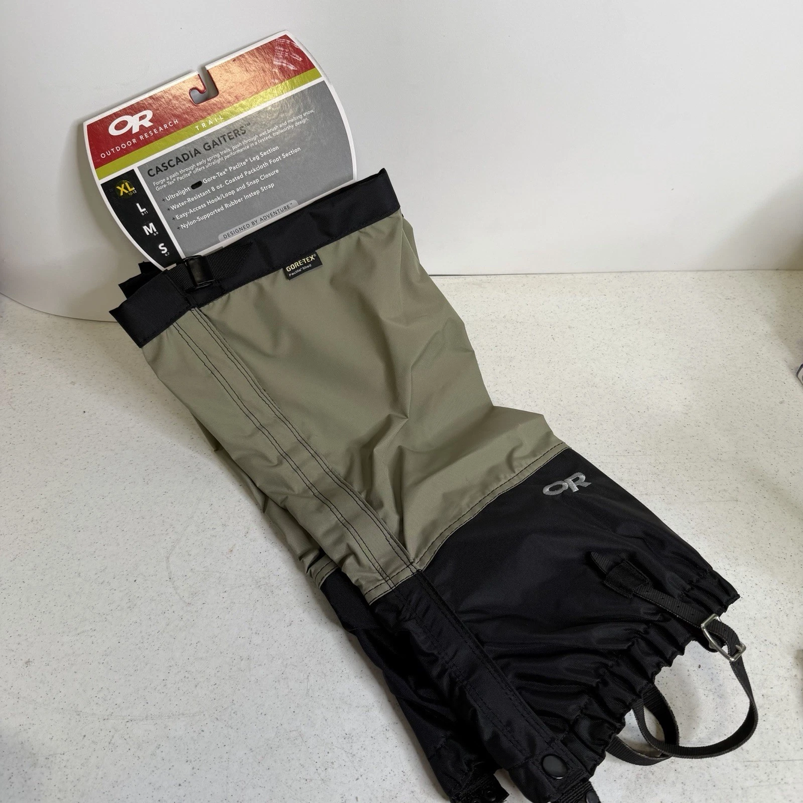 Outdoor Research Cascadia Gaiters PACLITE Gore-Tex Green Men's Size XL NEW
Opens in a new window or
