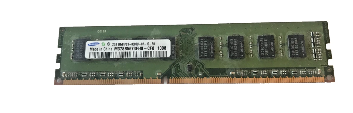 【中古】 SAMSUNG PC3-8500U (DDR3-1066) 2GB 240ピン DIMM デスクトップパソコン用メモリ 型番 M378B5673EH1-CF8 Samsung 2GB PC3-8500 (DDR3-1066) Computer Memory (RAM) 240 2 GB