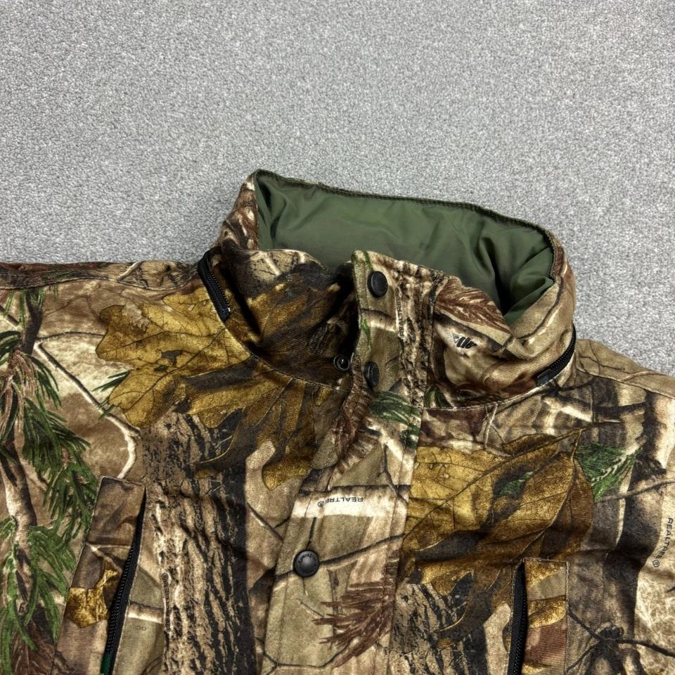 Chaqueta RealTree Adulto X Grande Marrón Ropa de Trabajo Forrada Caza Camuflaje Abrigo Exterior Hombres Foto 3 de 4
