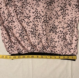 Victoria's Secret Womens Heart Pajama Pants Velvet Elastic Waistband Size M Pink