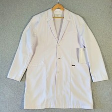 Figs Harlem Long Lab Coat Womens 2XL White Professional Medical Scrub Jacket