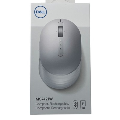 NEW - Dell MS7421W Premier Multi-Device Wireless Mouse - Rechargeable, Silver
