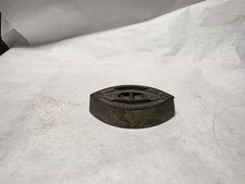 Antique MRS POTTS Sad Iron Nickel Plated #1