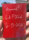 aceo original painting 2.5 X 3.5 "diamond" digital gems series 2/4 on red paper — photo 2