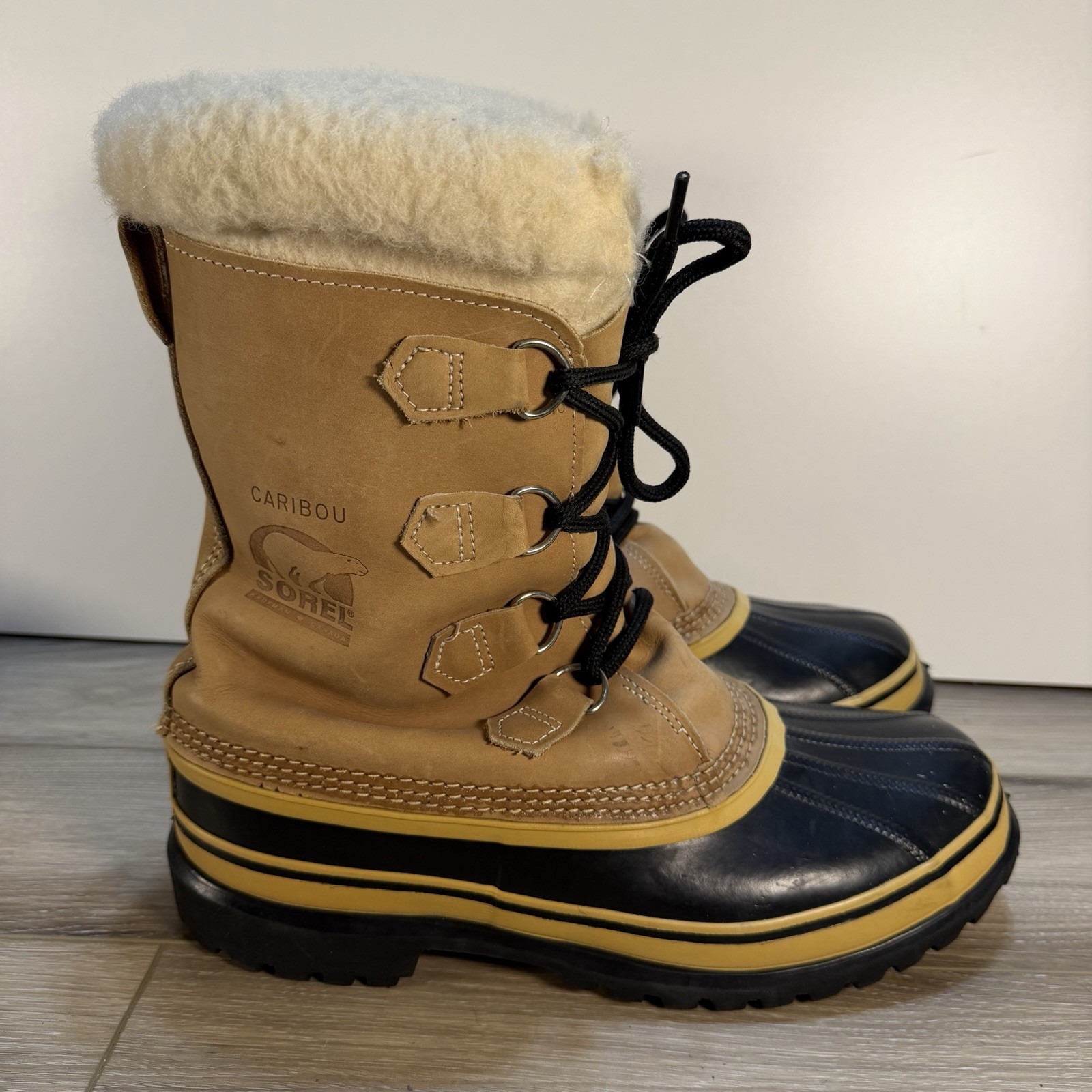 Sorel Caribou Vintage Kaufman Made In Canada Wool Lined Winter Boots Men’s 9