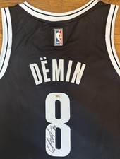 Egor Demin Signed Autographed Brooklyn Nets Nike Jersey PSA/DNA COA