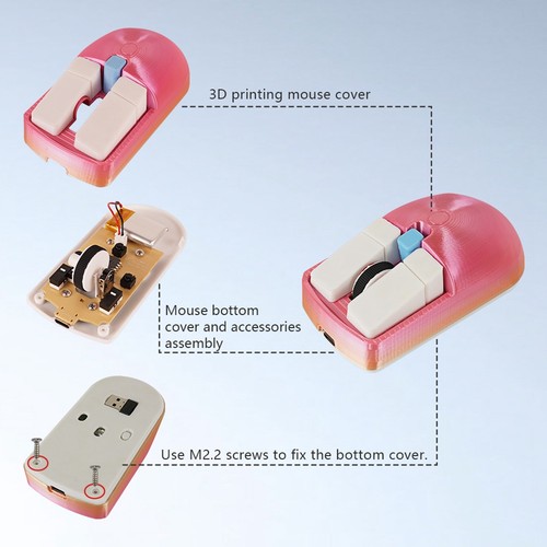 DIY 3D Printing Mouse Kit Diy Mouse Module Button Customized for Win/MacOs9004 - Photo 5/6