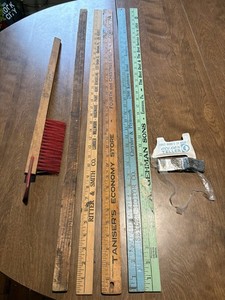 Antique Wood Yard Sticks Advertisements Allentown, Harrisburg, Coplay, Reading