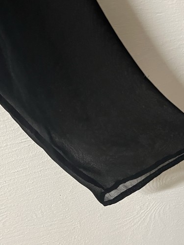 Venezia transparentes Damenbluse zum Binden schwarz Witchy Goth Fee Grunge Größe 18/20 - Bild 6 von 6