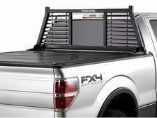 Backrack Half Louvered Headache Rack - Black No Hardware Rack Only