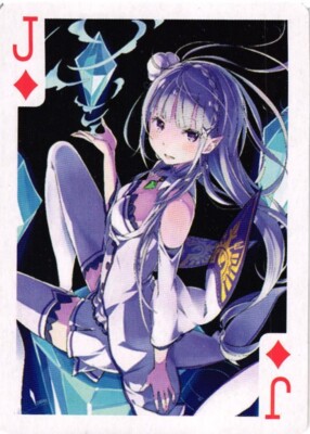 EMILIA RE:ZERO Playing Card Goddess Story Anime Collectible Card