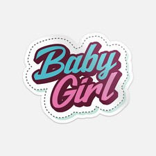 Baby Girl Car Bumper Vinyl Sticker Decal