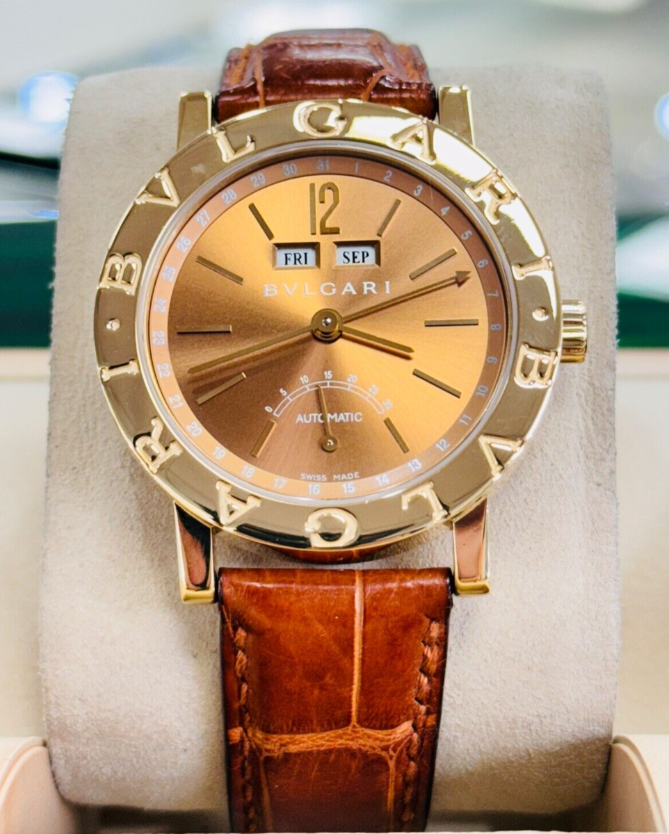 BULGARI BVLGARI 18K Rose Gold Annual Calendar Brown BB38GLAC