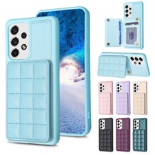 For Samsung Galaxy A12 A14 A53 A54 Leather Card Slots Back Flip Stand Phone Case