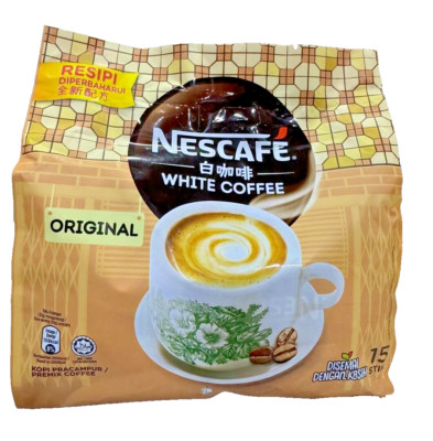 Nescafe Premix White Coffee Original  15 sticks x 33g - 3 Packs