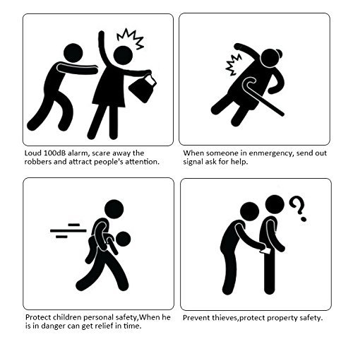 Emergency Personal Panic Rape Alarm 140DB Self Defence Keyring PINK or SILVER - Picture 6 of 20