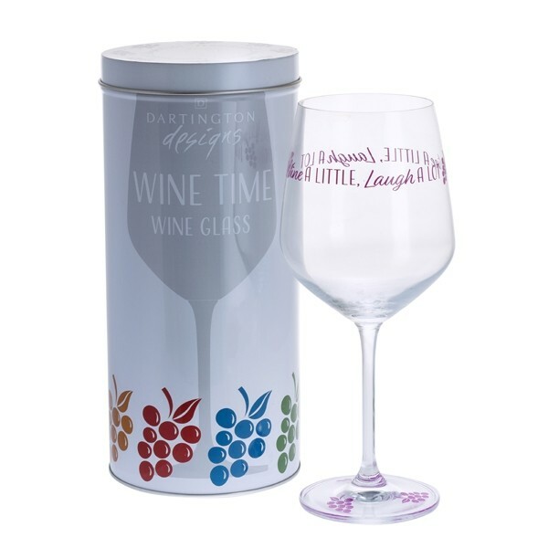 Dartington Wine Glass: Wine Time Collection - ""Wine a Little - Laugh a Lot""