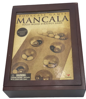 Bookcase Games MANCALA Solid Wood Strategy Game  by Cardinal Games #89685
