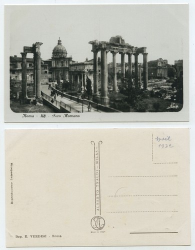 53653 - Roma - Foro Romano - Echtfoto - Ansichtskarte, datiert April 1932