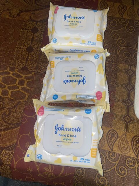 Johnson's Hand and Face Wipes 3x25 ct
