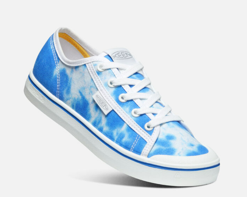 KEEN ELSA LITE sneaker da donna scarpe da ginnastica tomaia in tela di cotone blu e bianco