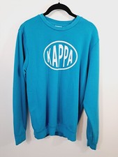 Kappa Bright Blue Women's Graphic Sweatshirt In Size Medium Flaw