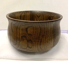 Vintage Heirloom Walnut Wood Salad Serving Bowl By DiD Ware #1620