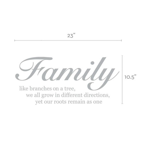 Family Like Branches on a Tree - Quote Lettering Wall Decal - Picture 3 of 7