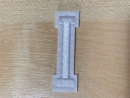 ALPHABET LETTERS EMBROIDERED IRON ON BADGE SEW ON PATCH WHITE A-Z APPLIQUE - Picture 10 of 50