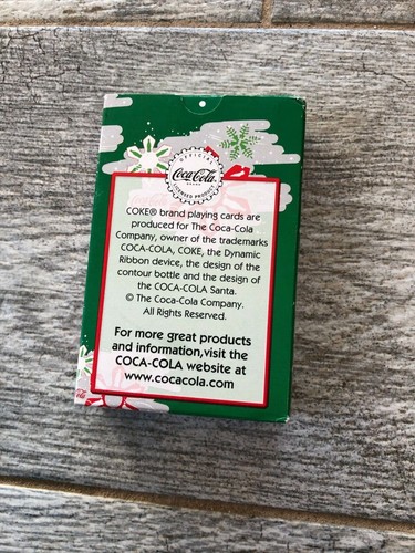 Coca Cola Playing Cards Deck Santa Claus Holiday coke Christmas Open Box Vtg - Picture 2 of 3